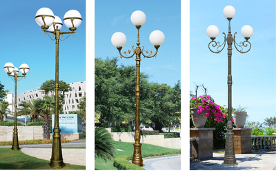 圆形三头庭院灯 T269