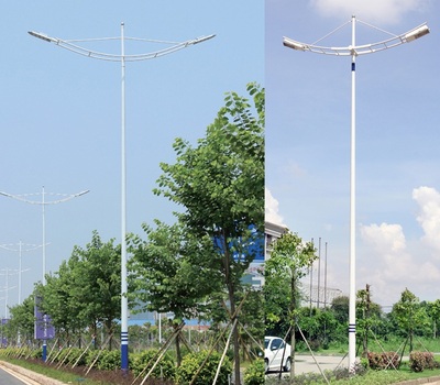 錐桿云帆型雙頭路燈桿