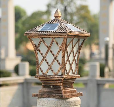 太阳能柱头灯-网状款