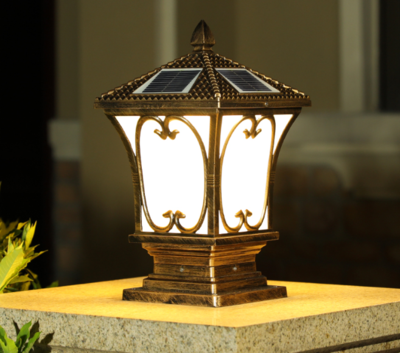 太阳能柱头灯-苹果款